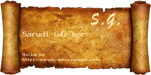 Sarudi Gábor névjegykártya