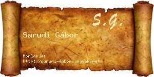 Sarudi Gábor névjegykártya