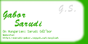 gabor sarudi business card